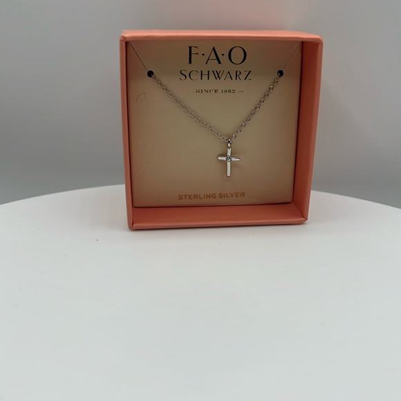 FAO Schwarz Jewelry - FAO schwartz sterling silver cross necklace